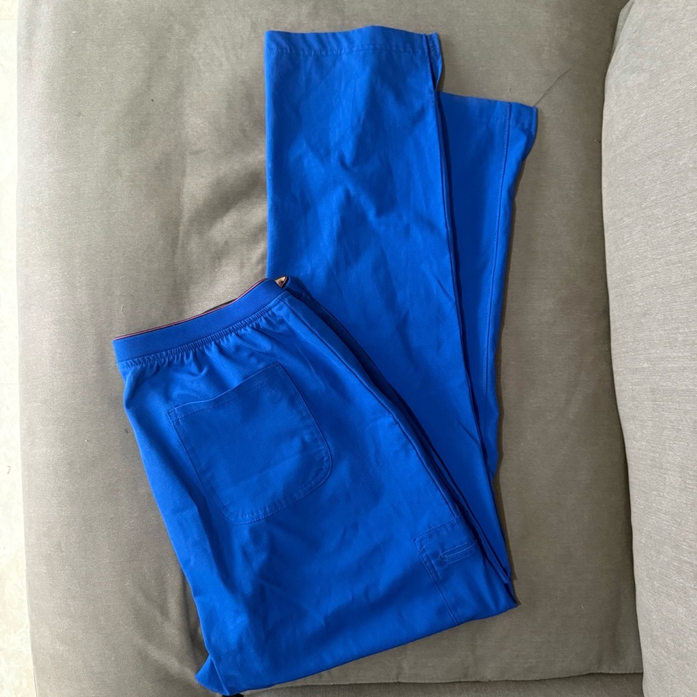 Heart Soul royal blue Straight Leg Scrub Pants